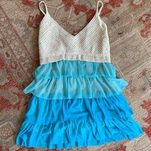 Mermaid/beach looking ruffle top